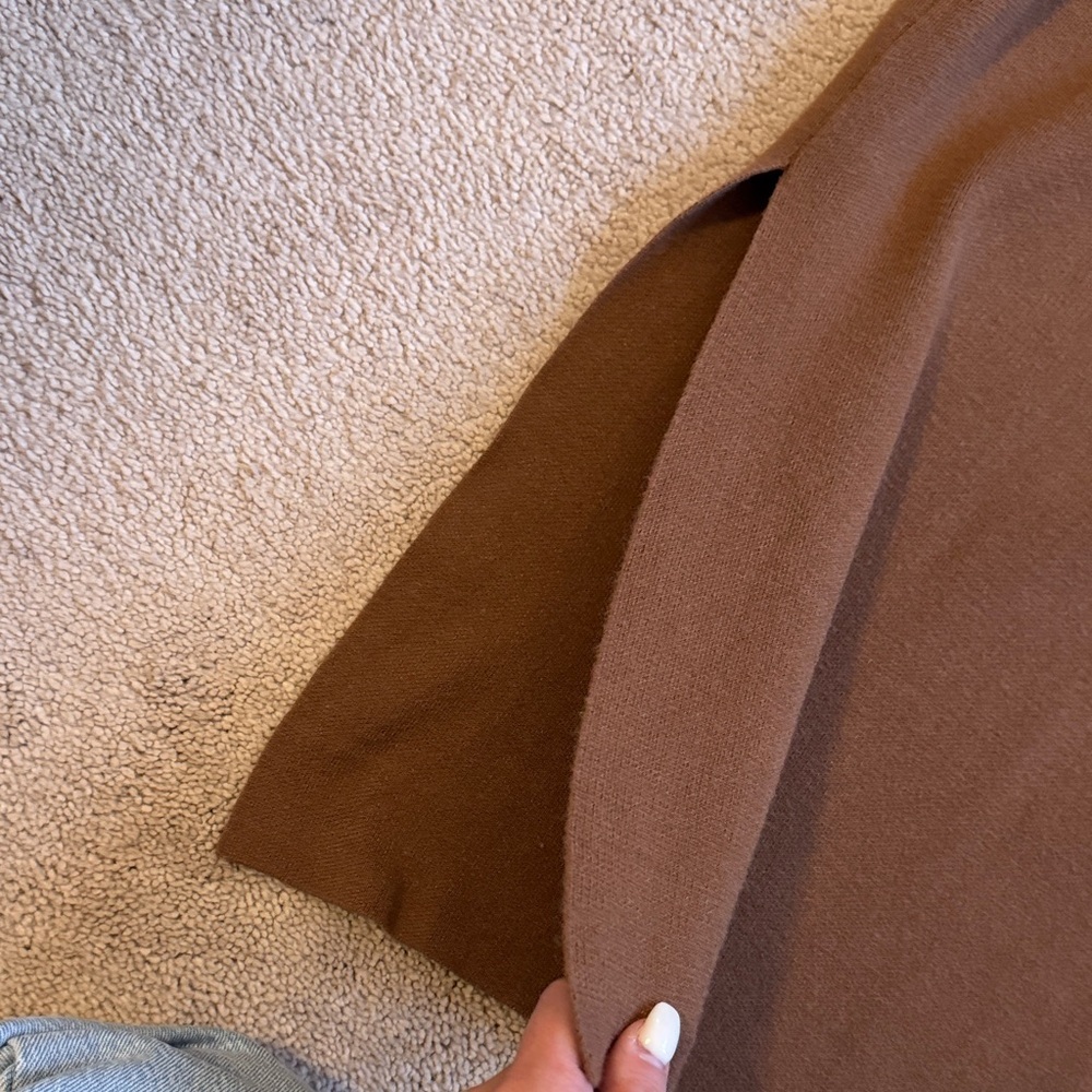 Nicole Miller Long Sleeve Brown Sweater Dress - Picture 3 of 7